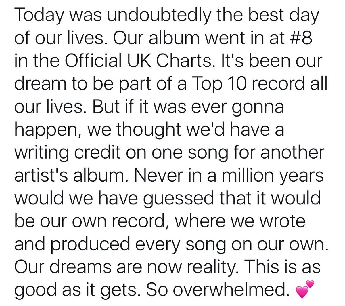 OhWonderMusic's tweet photo. THANK YOU! #ULTRALIFE https://t.co/HTmD0WRlne