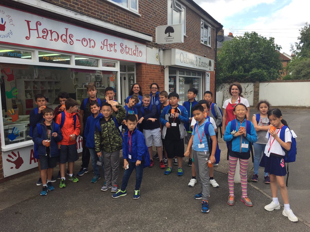 SJBsummerschool's tweet photo. The @SJBWindsor Summer School had a great time with @hands_onart this afternoon. We're looking forward to picking the tiles up in two weeks https://t.co/ffJ6gPaNc2
