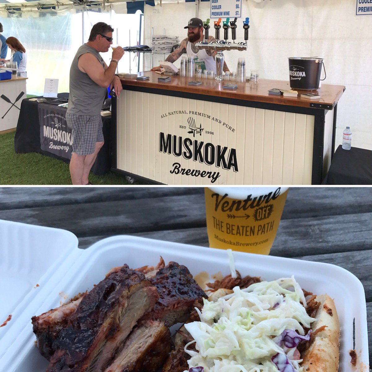 TwiceAsMadTim's tweet photo. It's #RibFest time in #Gravenhurst @Gateway2Muskoka! Come visit us in the @MuskokaBrewery beer garden all weekend long! 🍻 https://t.co/kXigfjHTaI