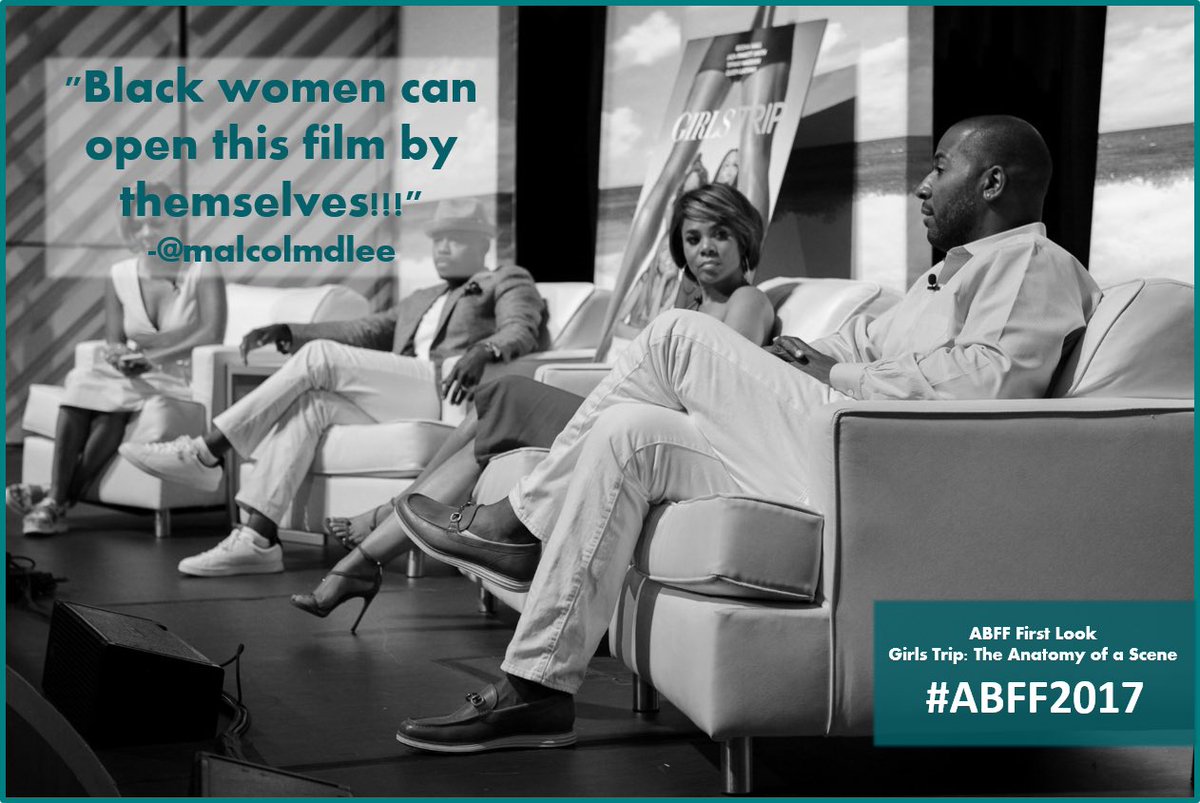 ABFF's tweet photo. #GirlsTrip is in theaters today!!! If you missed it at ABFF go see it! If you saw it at ABFF go see it again! #ABFF2017 https://t.co/54era7JP36