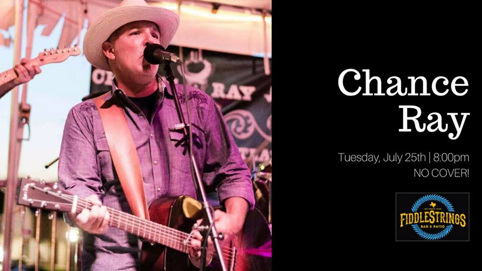 FiddlestringsSA's tweet photo. Join us Tuesday as we welcome @chanceraymusic to our #SummerStringThing! Live music, no cover. #fiddlestrings #barandpatio #sanangelo #music https://t.co/ntyVmwWdDK