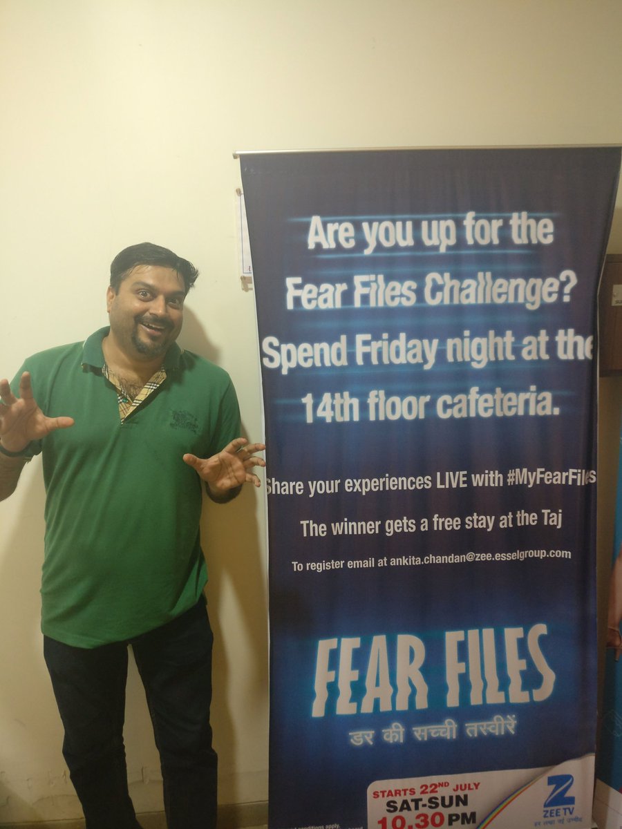 madhur0811's tweet photo. The unlucky participant who was chosen to spend the night at the 14th floor Cafeteria .all the best dude @HarshLife @ZeeTV https://t.co/aUw1maVRnJ