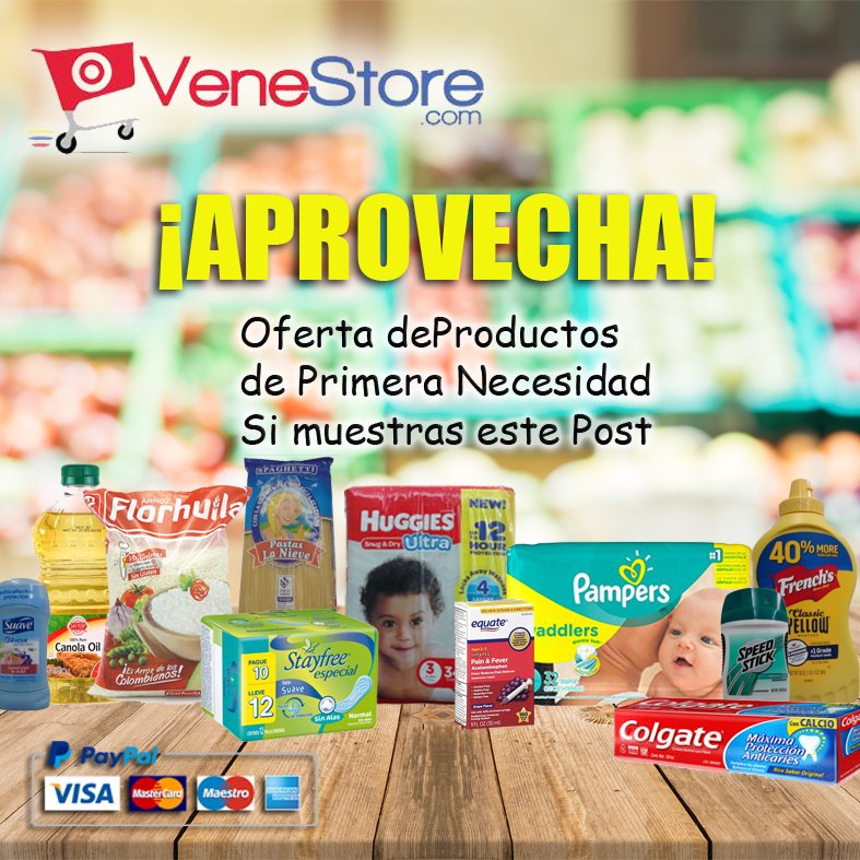 DESPACHAMOS DE FORMA INMEDIATA PRODUCTOS DE PRIMERA NECESIDAD A MARACAIBO-VENEZUELA FÁCIL, RÁPIDO Y SEGURO.