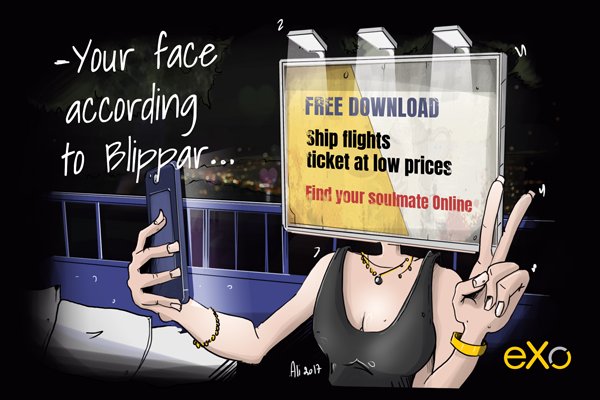 eXoPlatform's tweet photo. What if you could turn your face into a digital #billboard? #blippar #AugmentedReality #Halos #Blipp @blippar
https://t.co/Yk6TY23u8i https://t.co/9tEyqVhI40