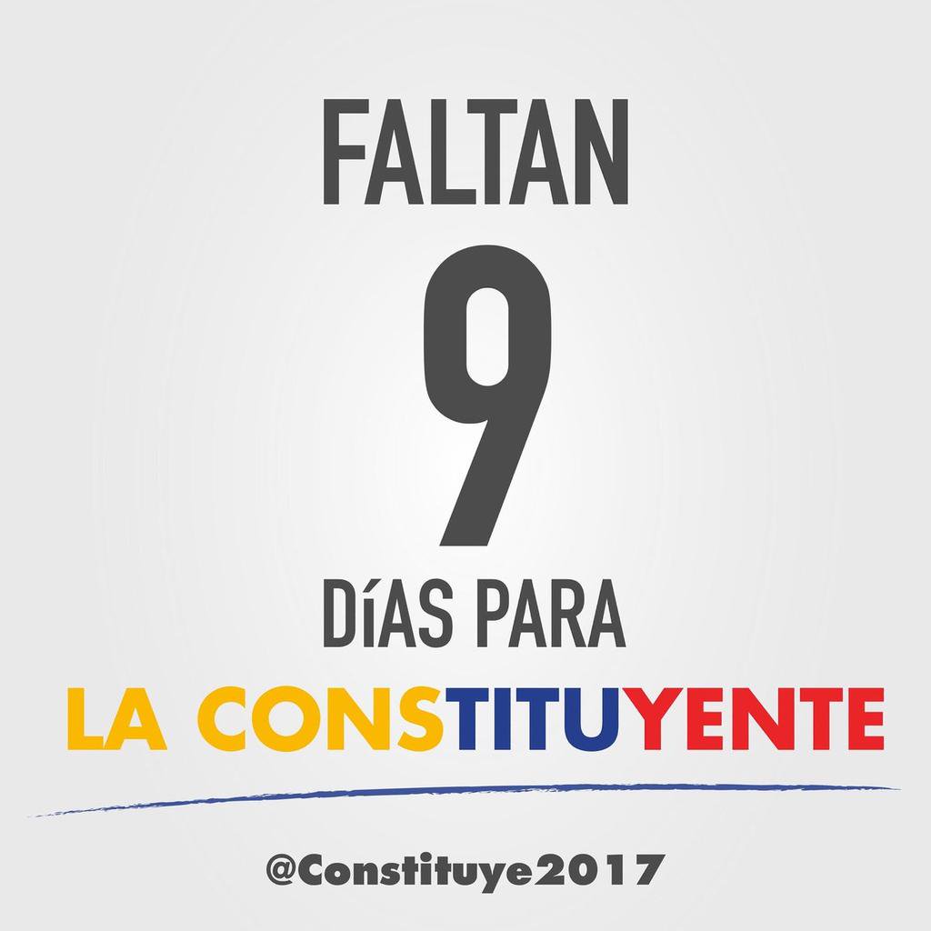 GobolivarRrpp's tweet photo. Venezuela solo faltan 9 días para la victoria de nuestro pueblo #VamosPorLaConstituyente #LaConstituyenteVa https://t.co/4UxwvudE8A