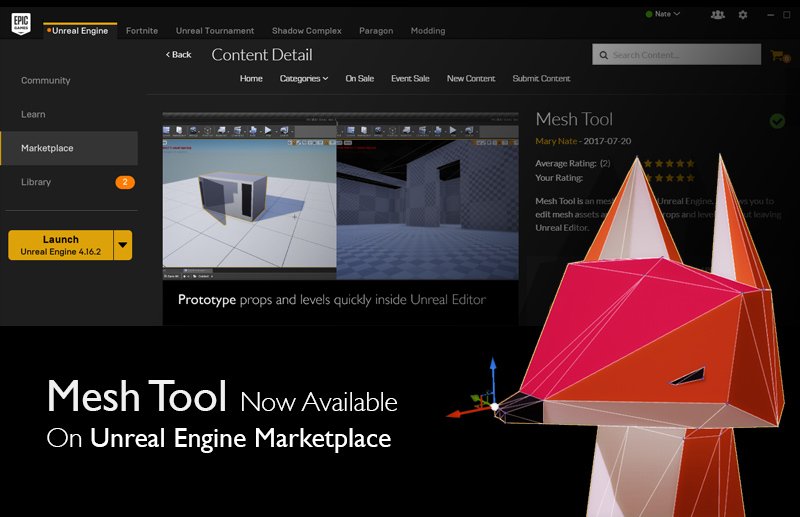 Mesh Tool is now available on <a href="/UnrealEngine/">Unreal Engine</a> marketplace!
#gamedev #ue4