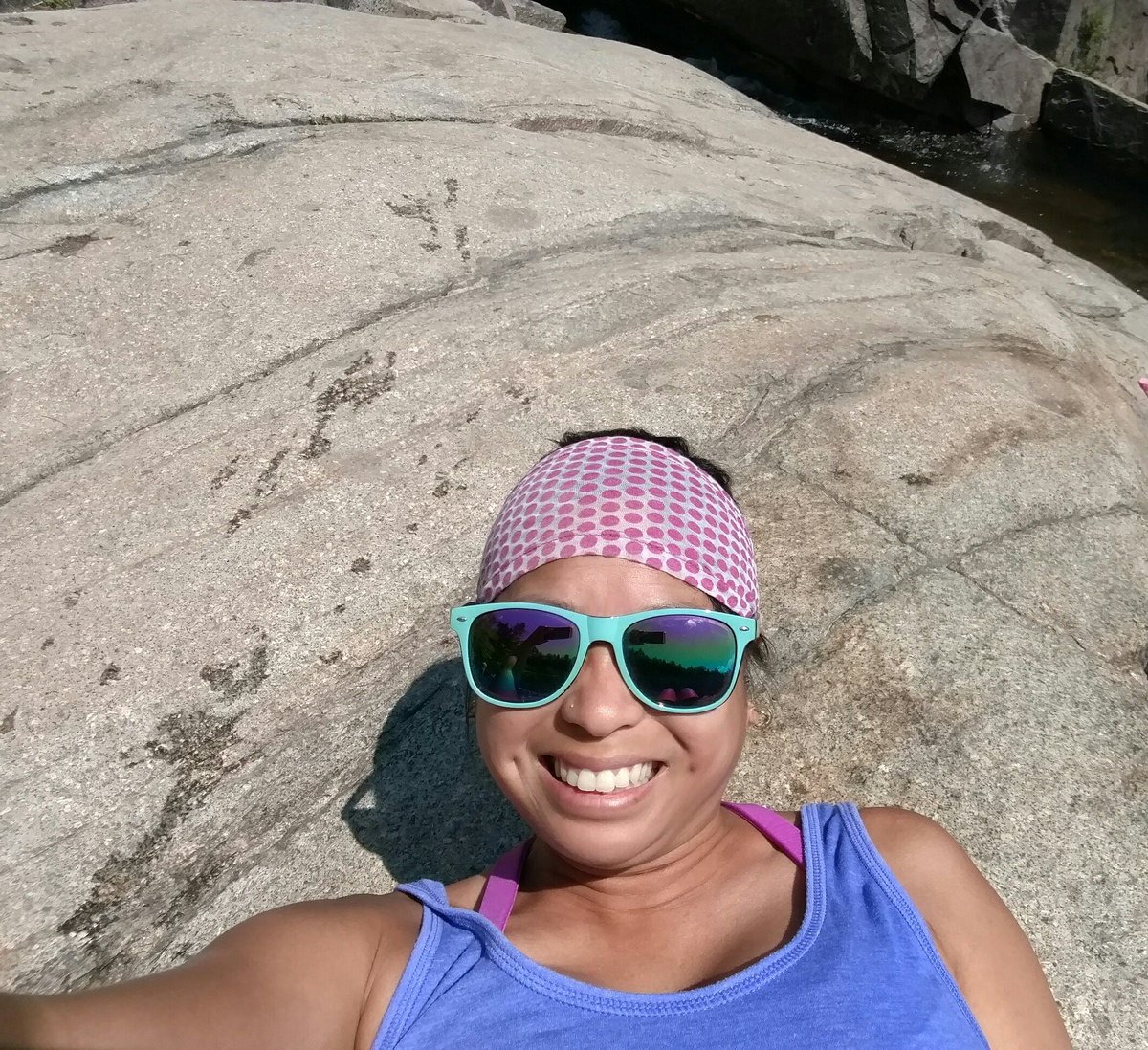 cmleider's tweet photo. Post-run break before jumping in the water /Pre-conference call nature adventure. #NewHampshire #Kancamagus #AdventureProfessor https://t.co/mGoZPOFW6p