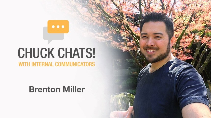 Staffbase's tweet photo. A Friday treat for you, a new #ChuckChats! @chuckgose talks video games, culture and Disney with Brenton Miller https://t.co/5tdWaAz6yd https://t.co/fvizgMxVhQ