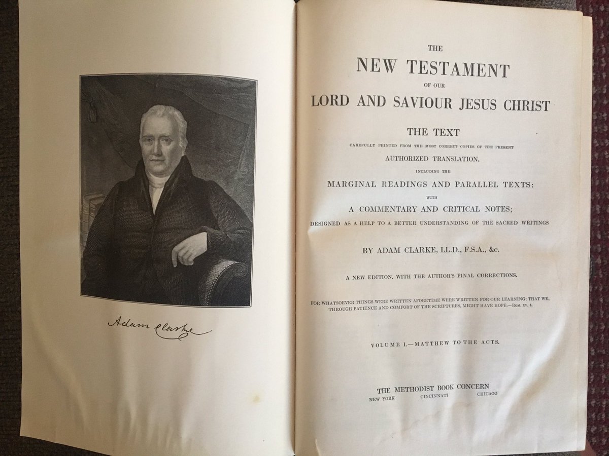 RyanNDanker's tweet photo. Always a good read. Early Methodists loved the Scriptures. #AdamClarke #Methodistslovedthebible #BacktotheSources https://t.co/mh8YvB636d