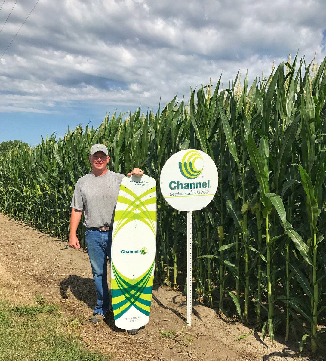 ChannelSeed's tweet photo. To celebrate @Qconnealy19's viral Wakeboarding Farmer video, we made him a custom Channel wakeboard! Here he is at the famous field: https://t.co/FrVeUCqAZo