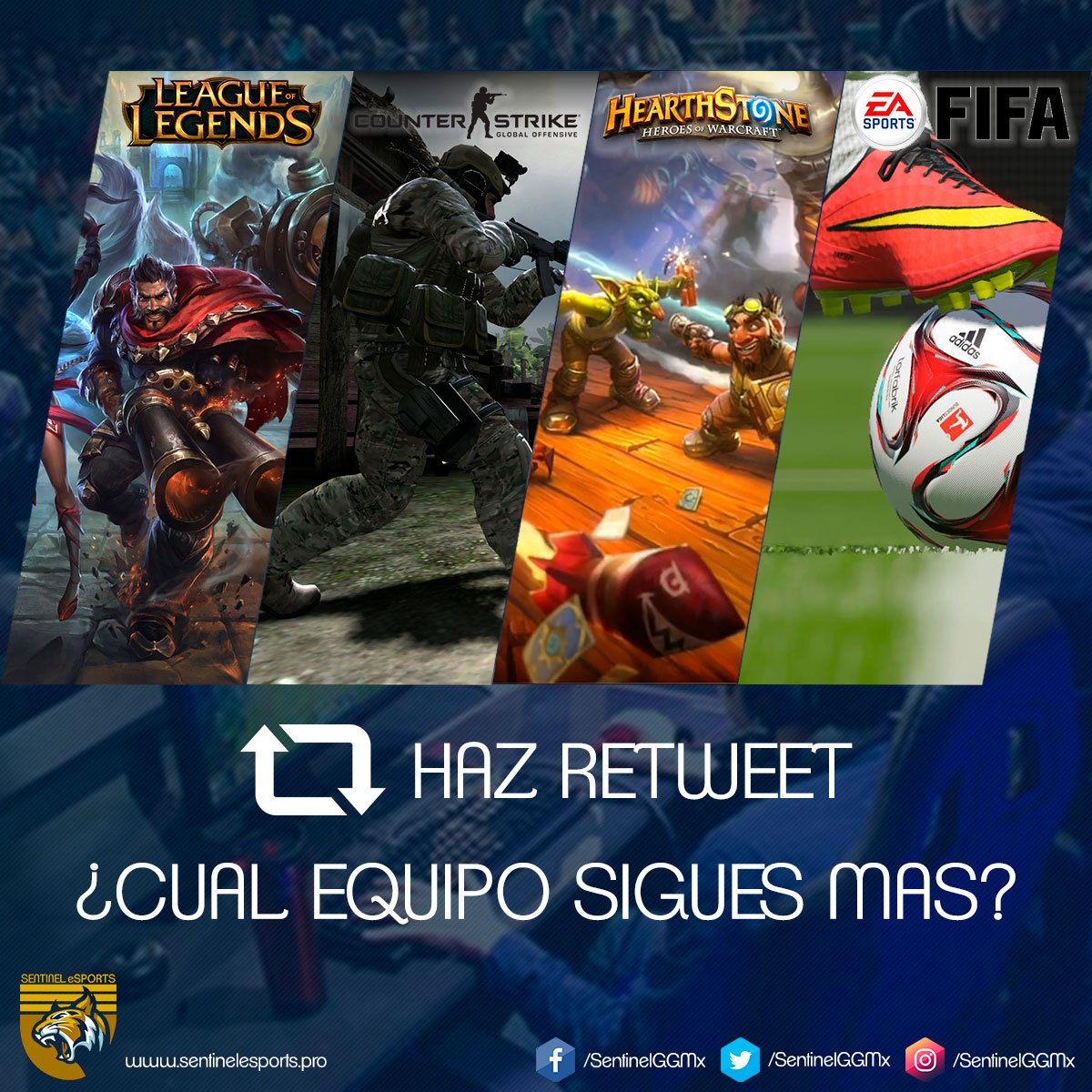 STLSportsCD's tweet photo. ¿De cual equipo te gustaría que hiciéramos un P&R? ¡Haz saber tu opinion!
Somos familia, somos manada #BeSentinel. https://t.co/f9dF6yVpTN