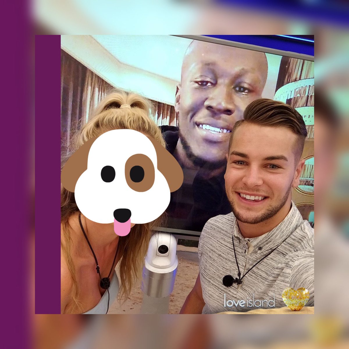My daddy taking a picture with stormy &amp; beethoven the dog 💯 #loveisland #CashHughes