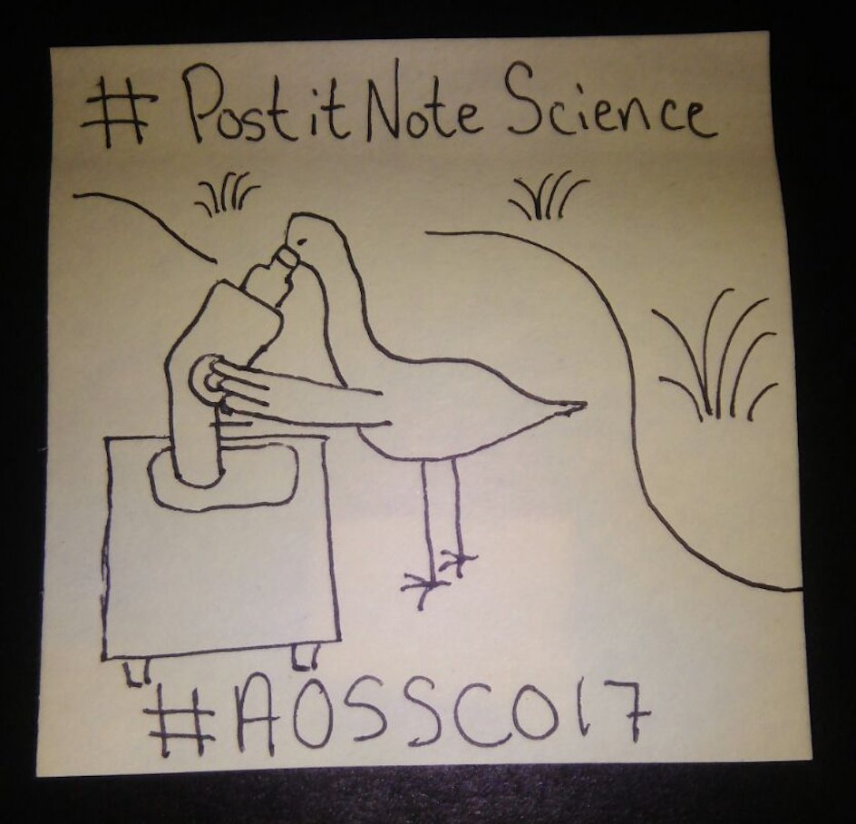 AmOrnith's tweet photo. Excited to share that @ AOS membership booth @ #AOSSCO17 we'll have posits & pens available so you can #PostItNoteScience!
#ornithology https://t.co/gELBC9rupv