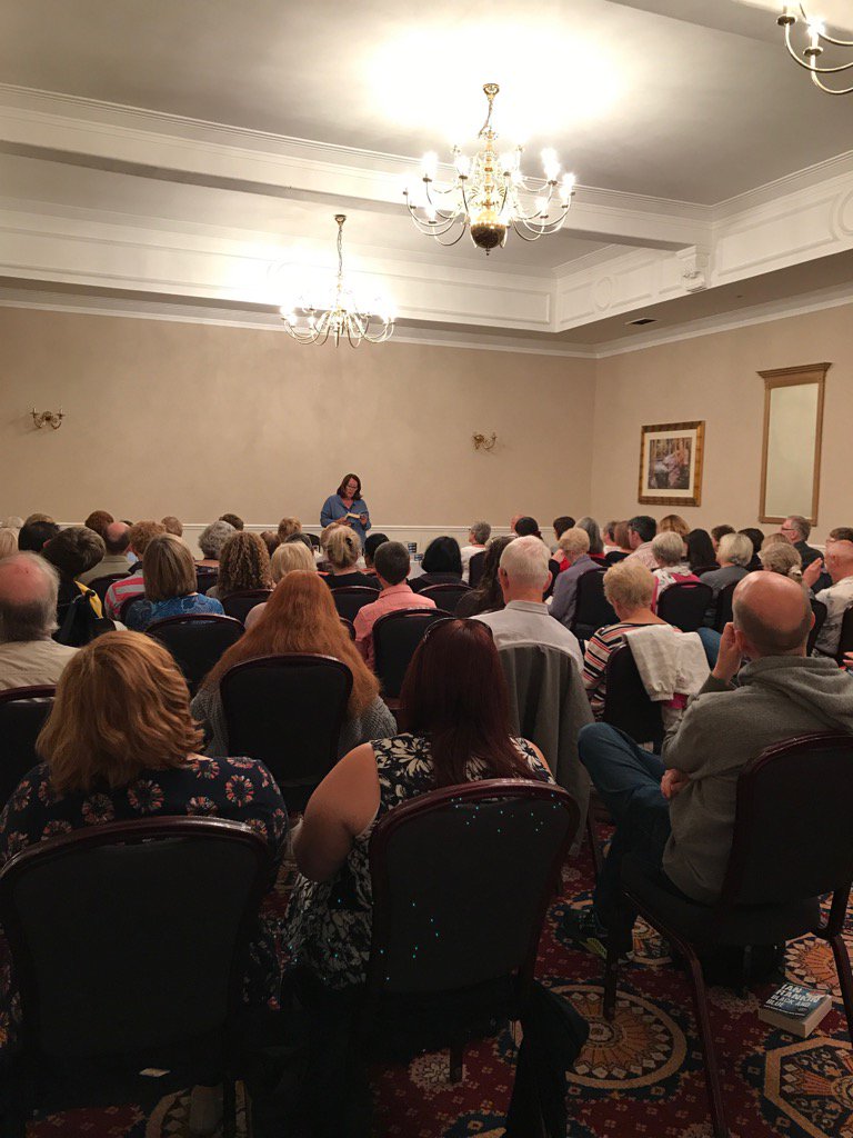 mariwriter's tweet photo. #Rebus fans turned up in force for the #BigRead2017. Tomorrow they get to see @Beathhigh in person. @TheakstonsCrime https://t.co/sNo8rIATAl