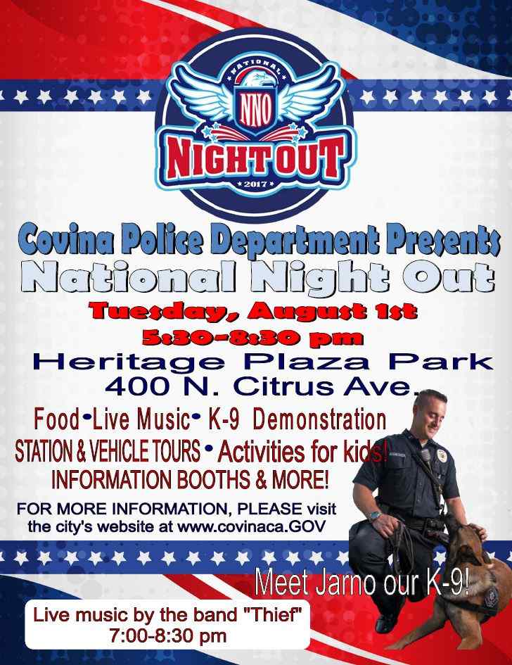 SGVTribune's tweet photo. Covina, West Covina cops to host National Night Out festivities https://t.co/aE2kqurLdw https://t.co/yxQrtwO1L1