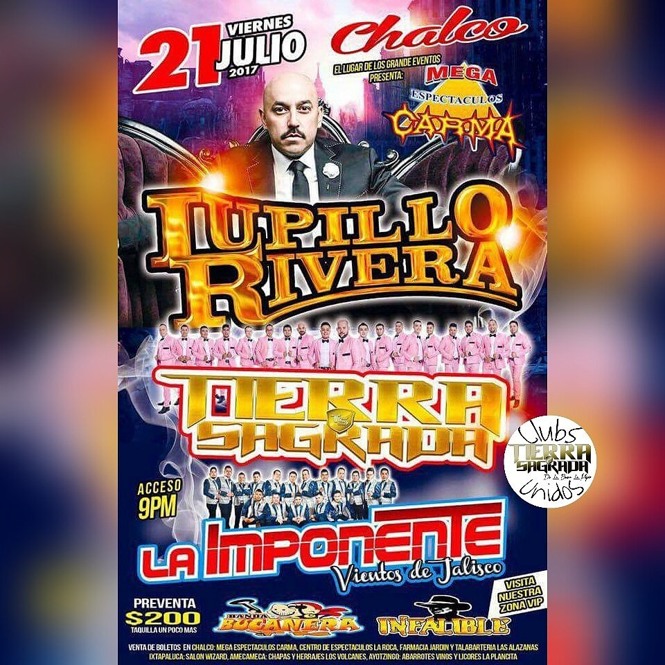 ChulasdeNavarro's tweet photo. HOY❗📆Viernes 21 de Julio.
🎤@bandatierrasagrada.🎡Mega Espéctaculos Carma.🌎Chalco, Estado de México.¡No puedes faltar a bailar!👌⭕ClubsUnidos⭕ https://t.co/lUd540Ry4p