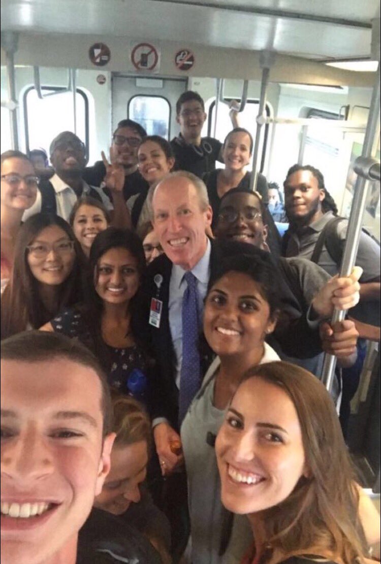 KidsDocSteph's tweet photo. Casual impromptu post-class metro conversation with the dean 🙌🏻 @UMiamiMedicine @DeanAbrahamUM https://t.co/0YtvPeR02a