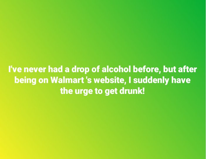 tammysworld91's tweet photo. #walmartwebsite #lol #follow4follow #followmenow #tammysworld91#mistreatment # drunk #alcohol https://t.co/KocuoGQJsg