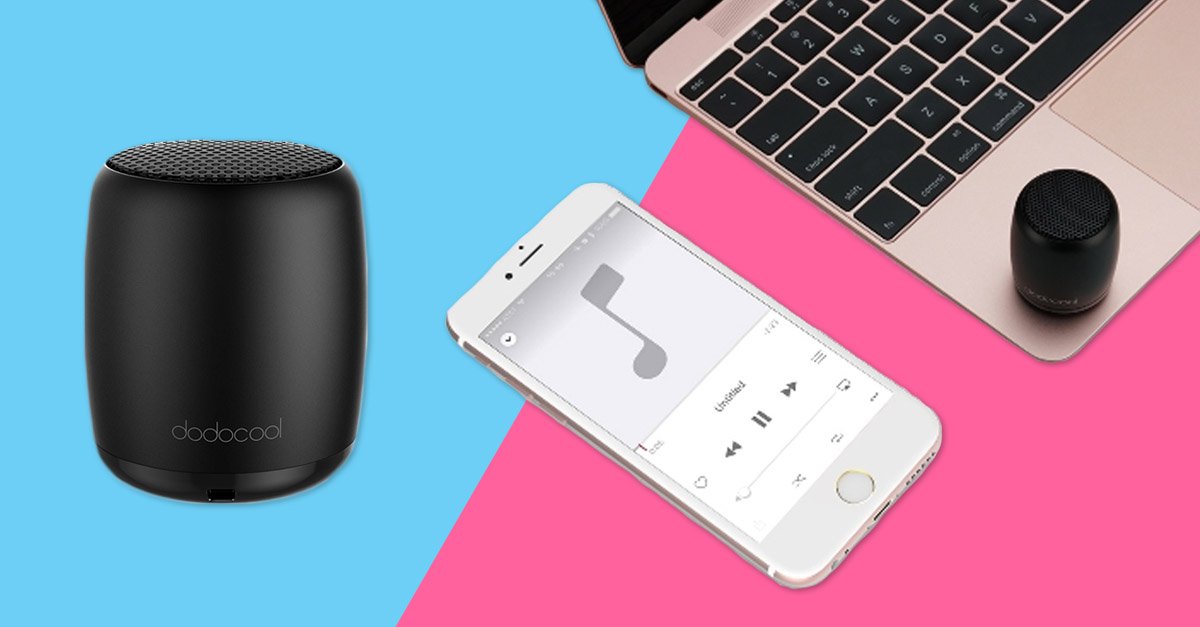 The_GadgetsBox's tweet photo. Mini altavoz bluetooth portátil dodocool con función Selfie, pequeño pero potente https://t.co/aSuhdW4QMI por sólo 11,99€ tiene un -37% https://t.co/fwkh5StBfc
