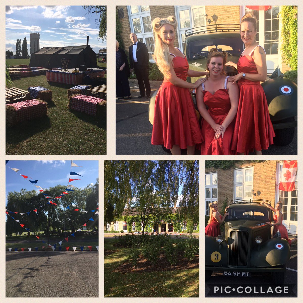 MemphisBellesis's tweet photo. We all had a wonderful time at RAF Wyton, complete with a speech from Winston Churchill and a Spitfire fly past #memphisbelles #vintage #RAF https://t.co/duONrngBFU