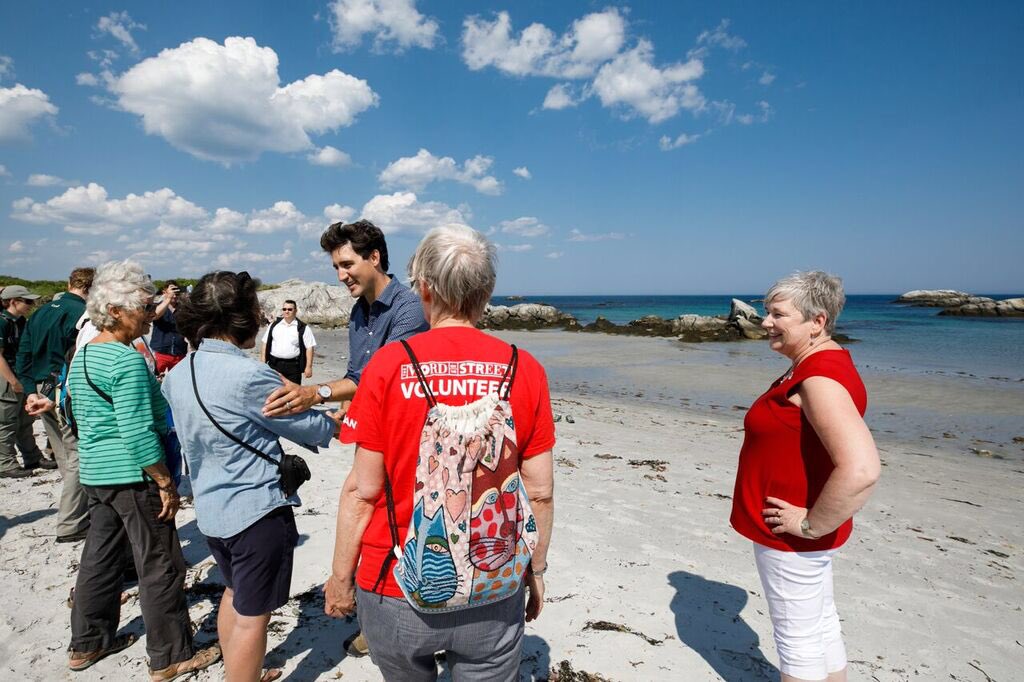JustinTrudeau's tweet photo. Visiting beautiful Kejimkujik National Park Seaside - don't forget, all of Canada's national parks are free to visit in 2017. #Canada150 https://t.co/FsE5Znq8sJ