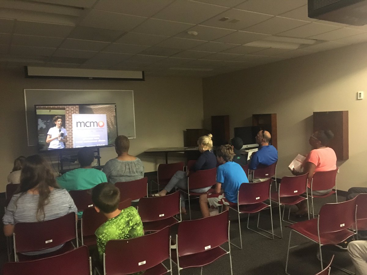 MandiWyndham's tweet photo. Showing off the hard work of @mymcmedia #backpackjournalists at the #screeningparty #summerfun #youthmedia https://t.co/yiDnVRi4lD