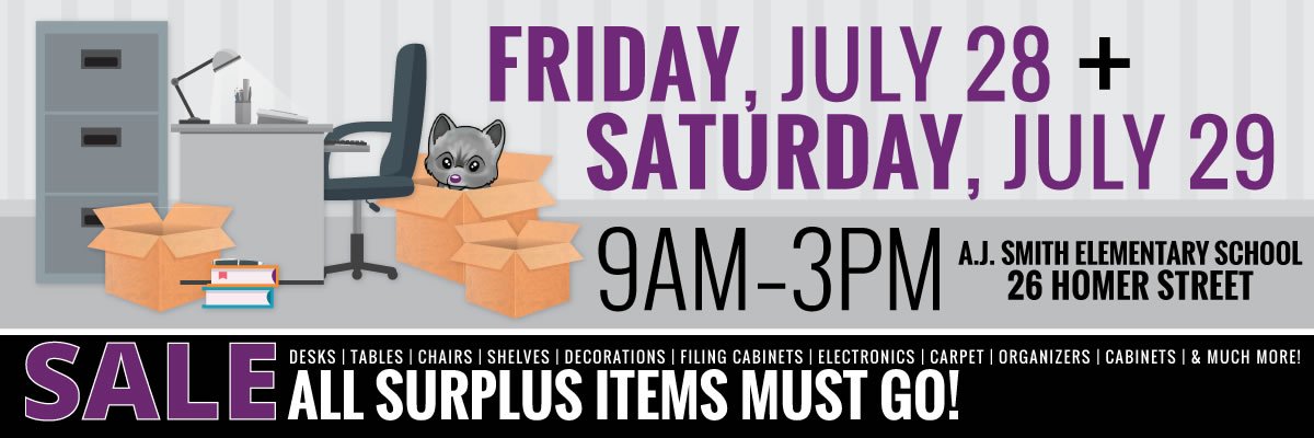UnionSpringsCSD's tweet image. We will be holding a Surplus Sale, 9am-3pm on July 28 &amp;amp; 29 @UnionSpringsAJ, 26 Homer St. All items must go!