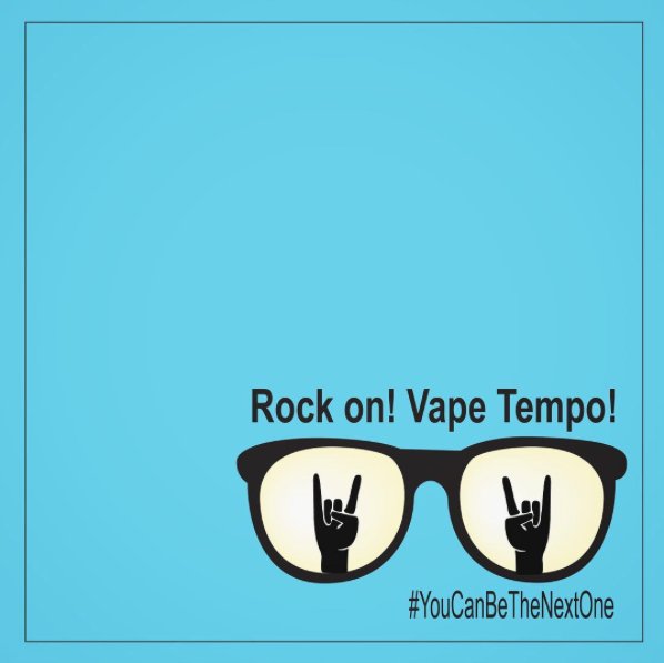 tempovape's tweet photo. Rock on! Vape on! #rockon #vapeon #tgif #friday #tgifridays #tempoeliquid #eliquid #ejuice #vape #vapejuice #vapefree #music #vapefamily https://t.co/Qq1jmovzE1
