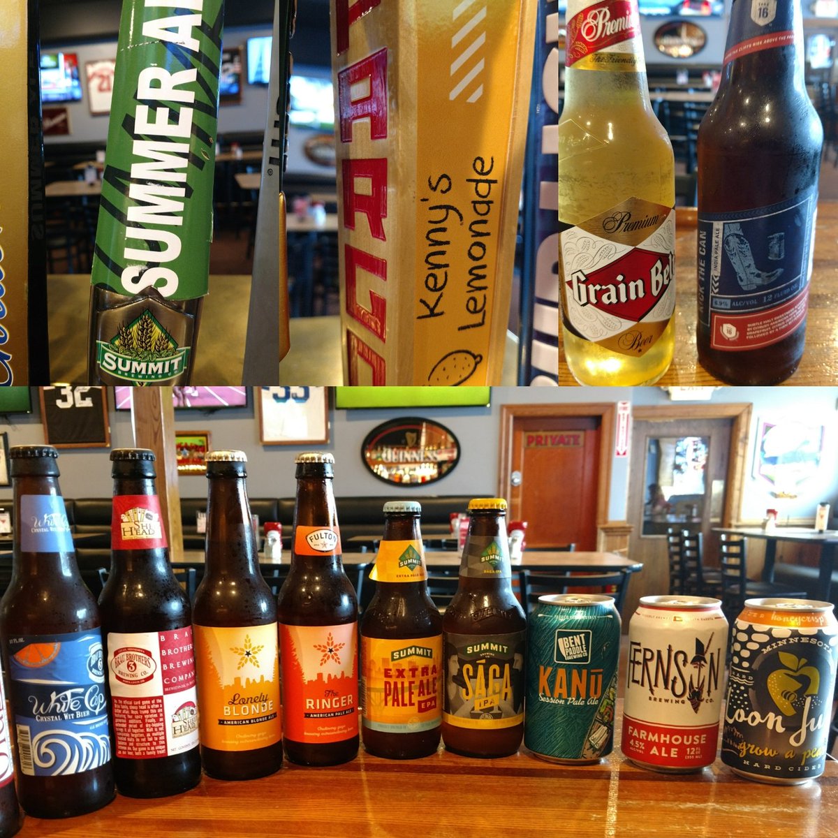 Kick your weekend off with our growing selection of local bevs! Just in: Summit Summer Ale, Bent Paddle Kanu, LoonJuice Cider! #drinklocal