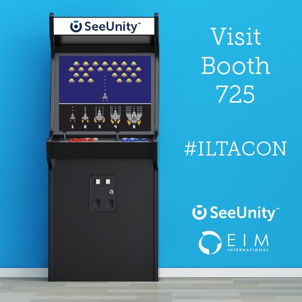 SeeUnity's tweet image. Just a few more weeks until #ILTACON! Come join our Galaga high score competition! Booth 725! @EIMIntl @SeeUnity