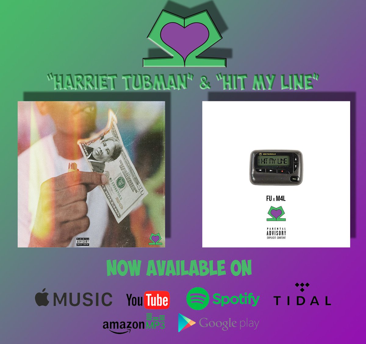 22Loveeee's tweet photo. "Harriet Tubman" & "Hit My Line" Available on all Digital Streaming Platforms. Also wherever Digital Music is sold #22Love #SorryItsthisway https://t.co/m1Zv4EORTA
