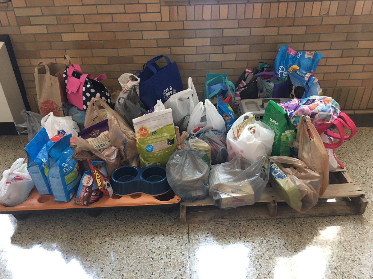 barretjcps's tweet photo. Barret 6th grade responded to our 1st service request bringing lots of items for "My dog eats first!" - service learning in action. https://t.co/uIy2aPSBwN