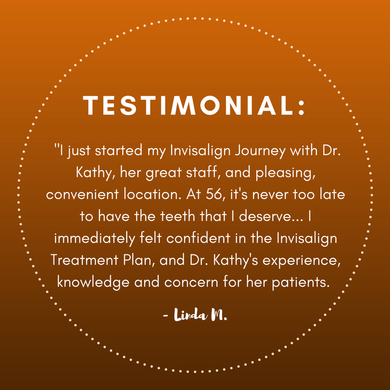 1stdentalchoice's tweet photo. #Testimonial: "I immediately felt confident in the Invisalign Treatment Plan &amp; #DrKathy's experience, knowledge, concern for her patients." https://t.co/1uBvbEcPwI