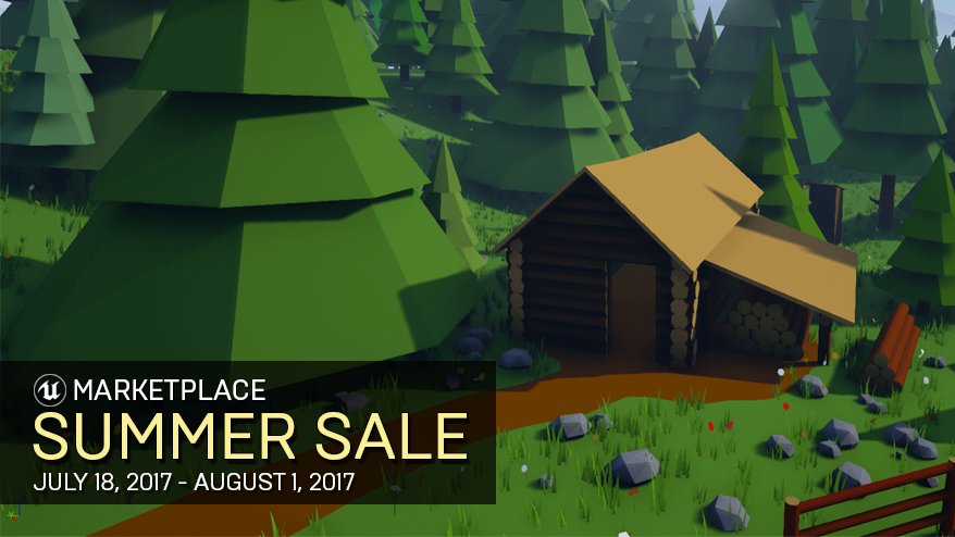 The #UE4 Marketplace Summer Sale is in full swing! Save BIG on Blueprints, materials, props, plugins and more! epic.gm/summersale17