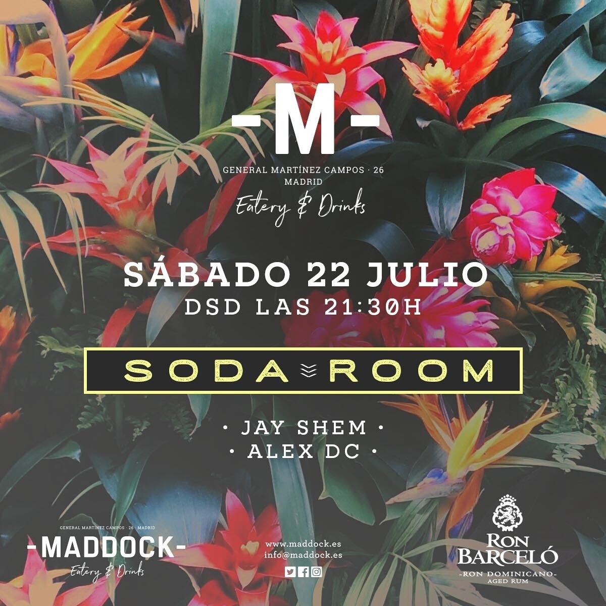 MaddockMadrid's tweet photo. ¿Te lo vas a perder? 
Este fin de semana en #Maddock #SeLía 🍸🔥
#Madrid #FridayMood #summer #summervibes #summernights #Friday #Viernes https://t.co/3L9BQR7Tci