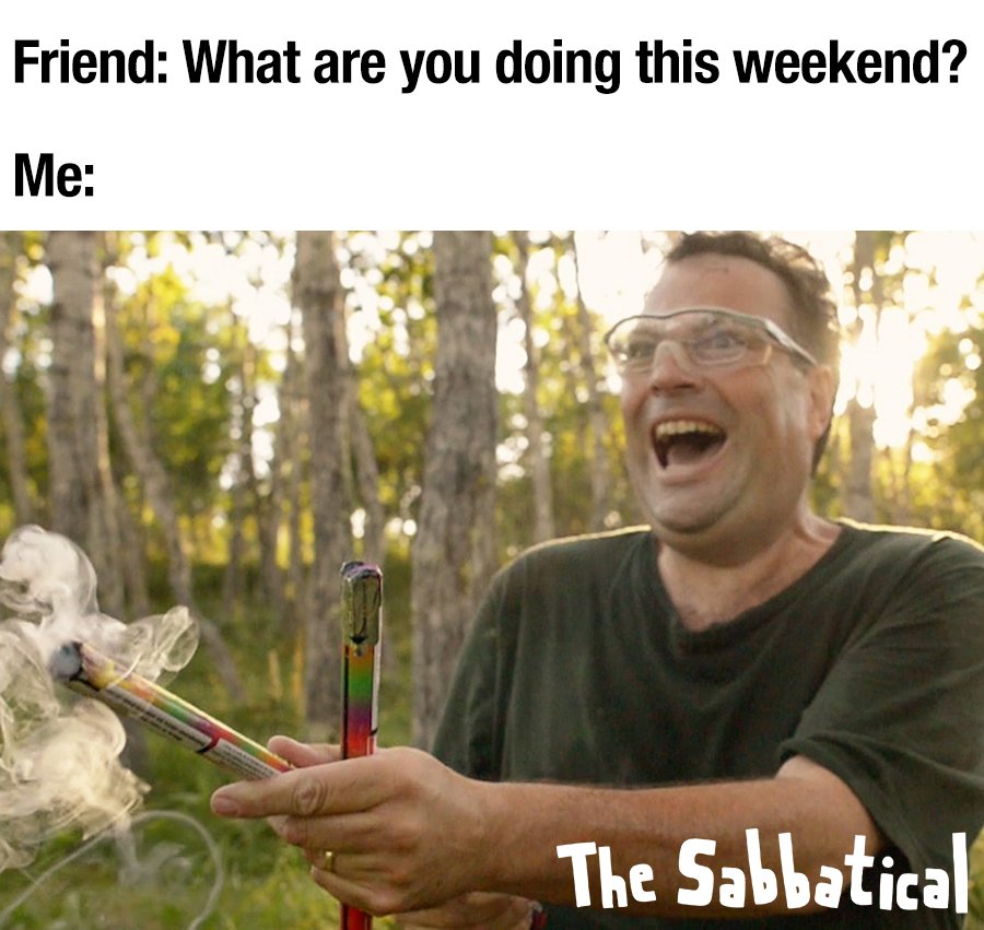 SabbaticalMovie's tweet photo. Here's to the #weekend everybody! LET'S GO NUTS! #FridayFeeling https://t.co/K1XreZkhOW https://t.co/dMiieuCPmE