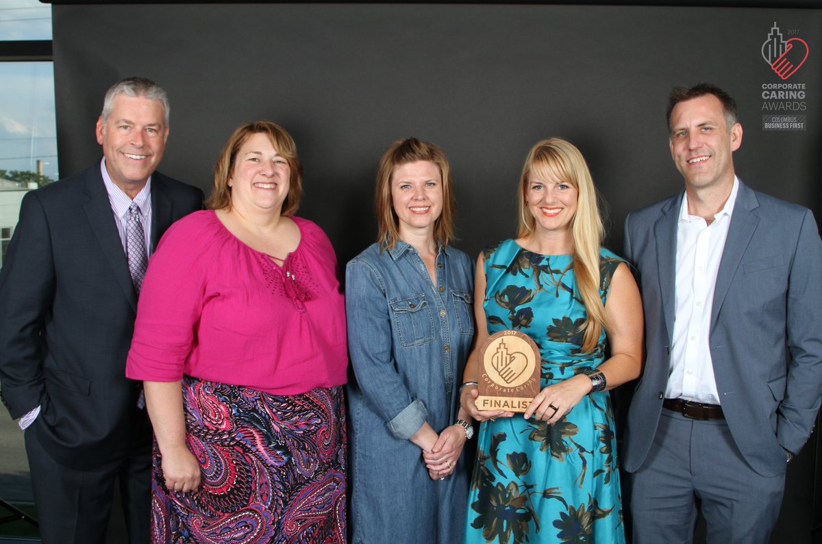 Alison_Forsythe's tweet photo. So proud of our team who was recognized as a #CorporateCaring award finalist. Thanks @columbusbiz1st for choosing @MacolaSoftware! https://t.co/BzKkkDyxdJ