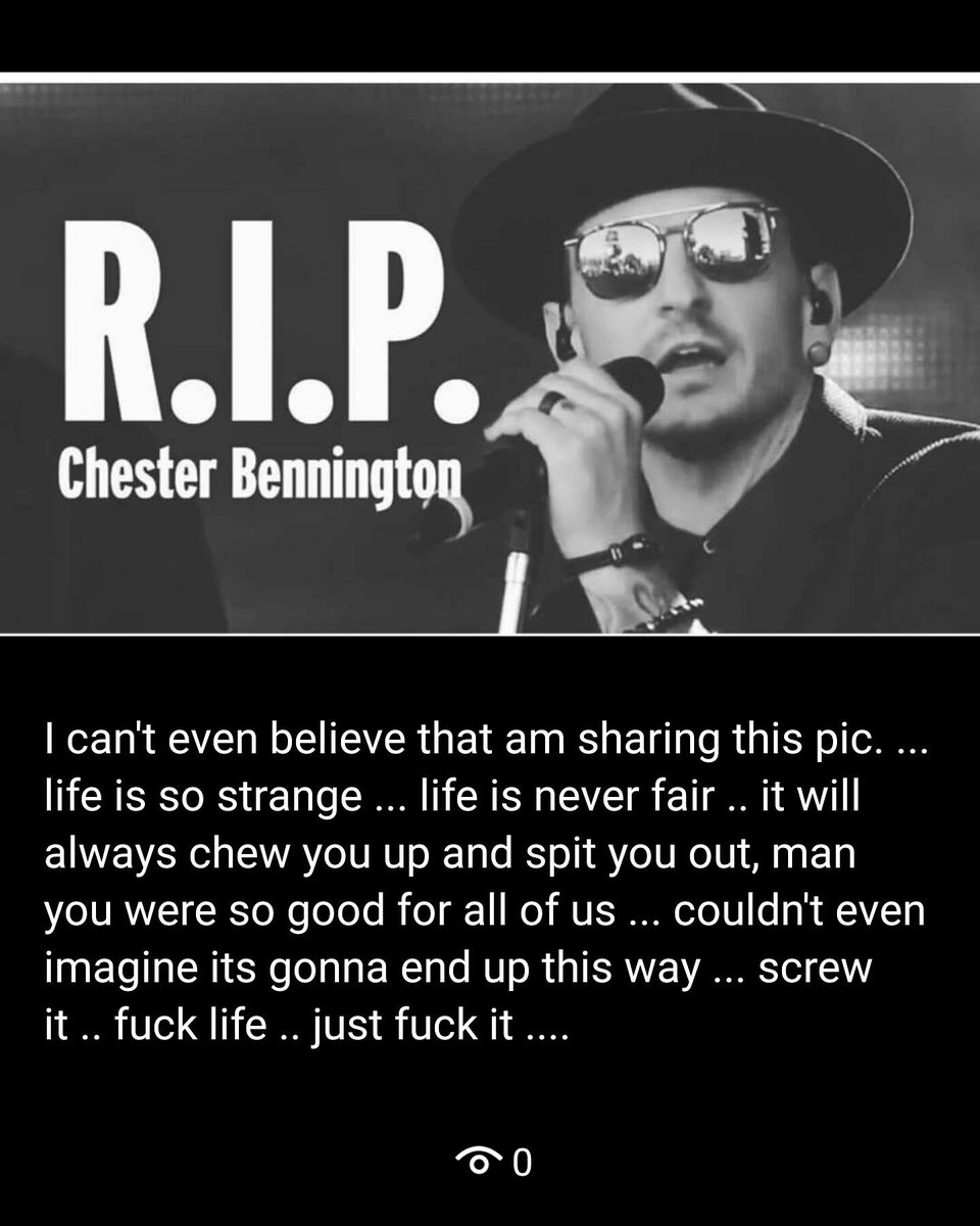 omarusama2's tweet photo. #ChesterBennington #LinkinPark speechless ... https://t.co/huefWGAbNM