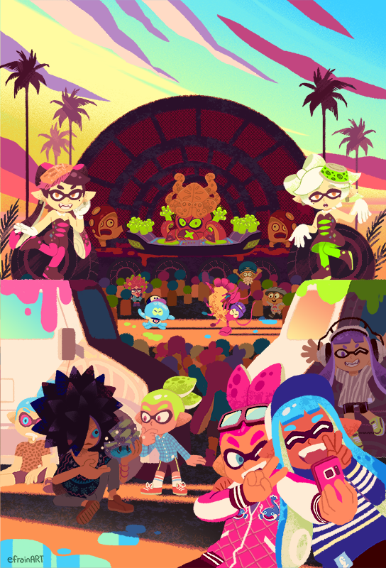 efrainART's tweet image. Splatoon Coachella Vibes