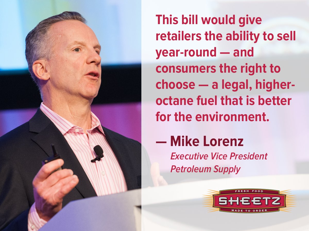 GrowthEnergy's tweet photo. Mike Lorenz, EVP at Growth Energy member company @sheetz, has also commented on #RVPfix bill: https://t.co/TtE3uEveoN #voteE15 #sheetz https://t.co/FXHGhxqj2k