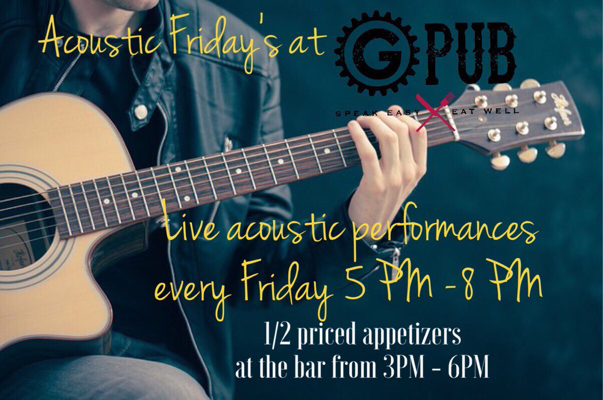 Tonight, for our Acoustic Friday Series, receive half priced appetizers at the bar from 3-6 PM. Marc Phillips performs from 5-8 PM.