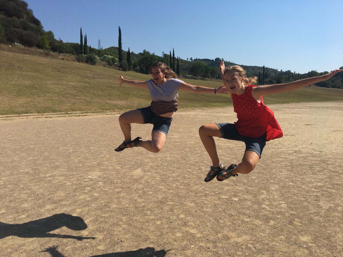 She got her 'ups' from Mom. #AncientOlympia