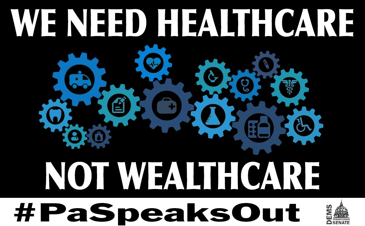 PaSenateDems's tweet photo. Tell @POTUS to keep his hands off of your #healthcare! #paspeaksout #healthcarenotwealthcare https://t.co/9O1rP6KMOK