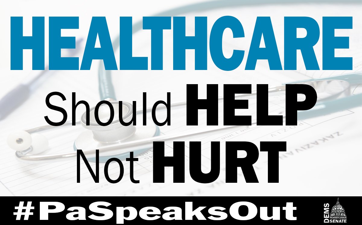 PaSenateDems's tweet photo. Don't let the Congressional Republicans take away your #healthcare! Make your voices heard! #paspeaksout https://t.co/MUQGjKlpbR