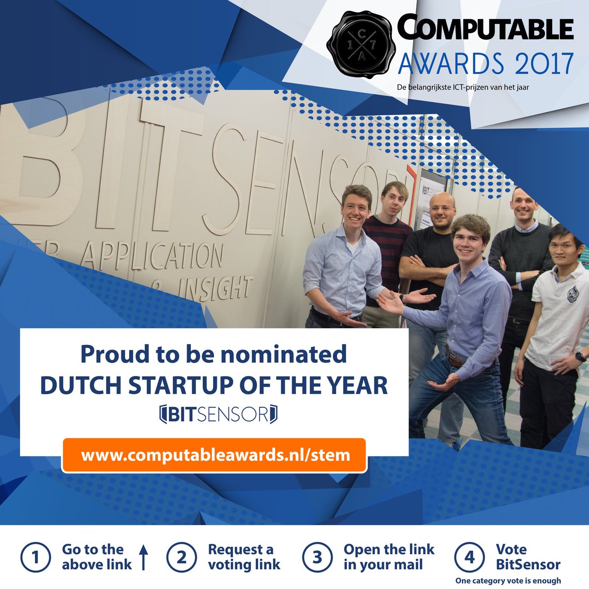 De startup met de lekkerste koffie @TUEinnovation &amp; met fantastisch product is terecht trots op nominatie 👉 Stem <a href="/EnableBitSensor/">BitSensor</a> 🎯