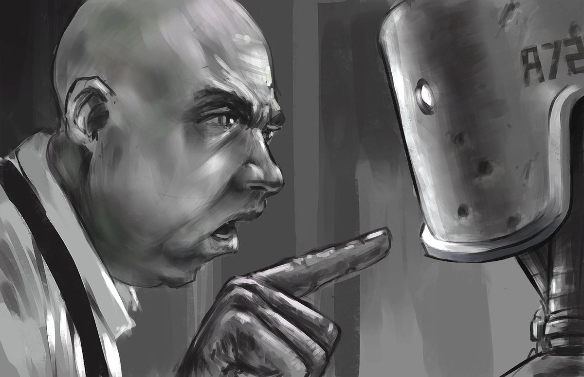 WadeAcuff's tweet photo. J'acuse.
#digitalart #conceptart #art #tweegram #doodle #sketch #film #noir #scifi #robot #story #twitchcreate _ #dark #and #stormy #night https://t.co/DhzFTBVAqG