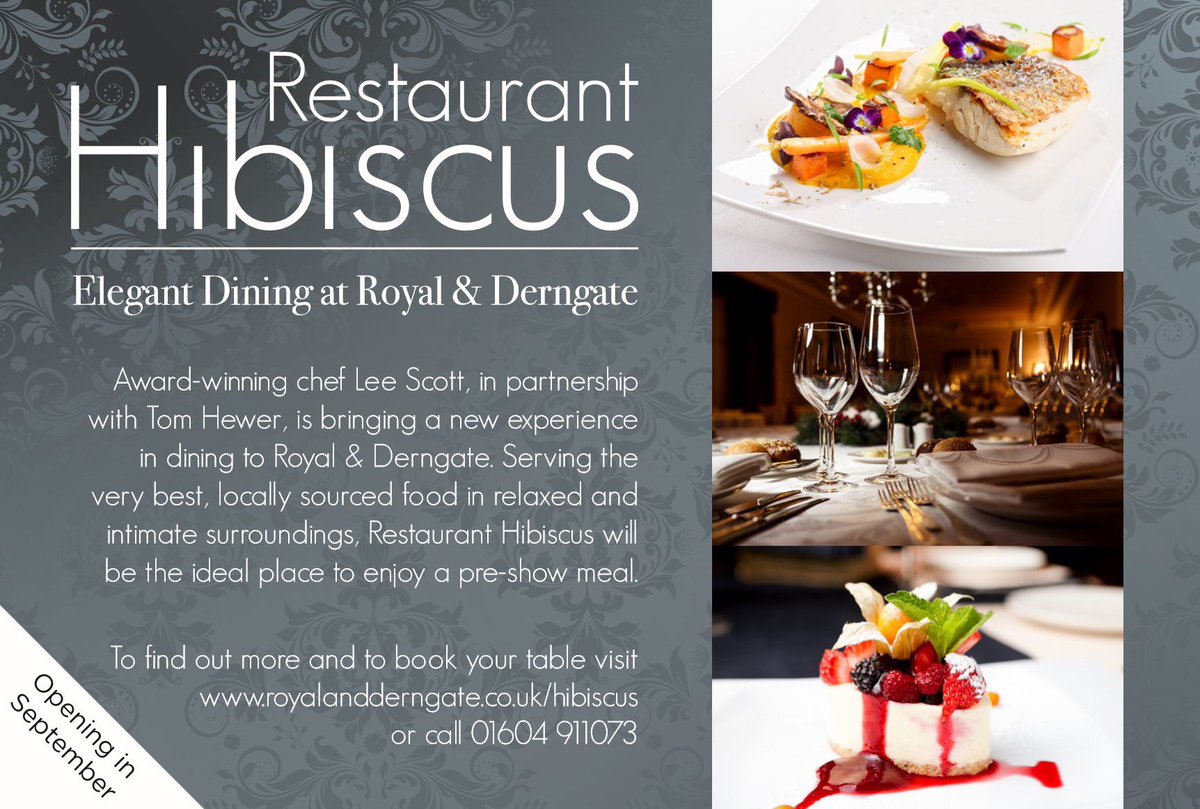 mikemcauley01's tweet photo. We're only opening a fine dining restaurant in the heart of Northamptonshire, Restaurant Hibiscus, Royal and Derngate! #tomhewercaterer https://t.co/njCGiW1l4N