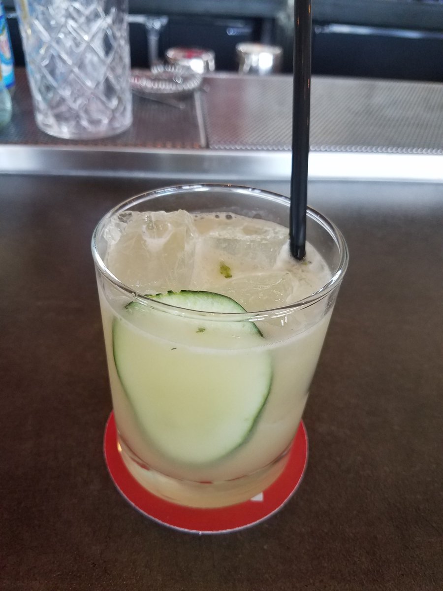 Katerade's tweet photo. This is the most refreshing drink I've ever had in my life. Cucumber Smash at HG Sply @HGSplyCo https://t.co/S3syYTbhsI