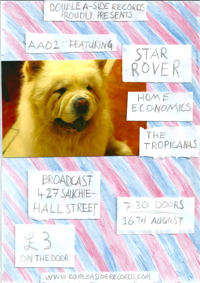 AASideRecords's tweet photo. Because Friday night at 10.15pm is obviously the best time to announce a gig…#AA02
@StarRoverBand @_homeeconomics https://t.co/ThTyFZH6ez https://t.co/FUJufXMRnt