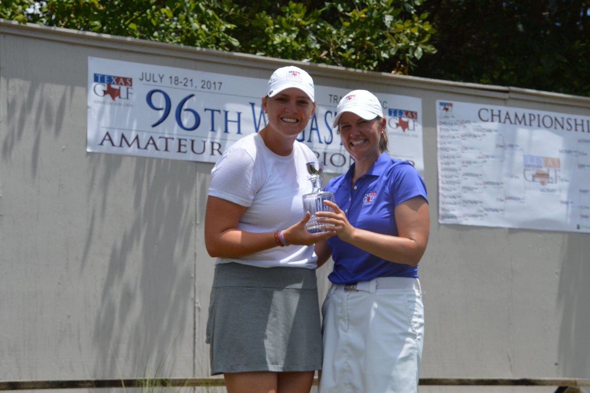 TGAWomensGolf's tweet photo. .@OSUcowgirlgolf sr @maddiekmccrary wins the 96th #WTGAStateAm 2 and 1 over @UHCougarWGolf sr @andersen_allie: https://t.co/8UkgBVxWSh https://t.co/xDgn0nMjNi